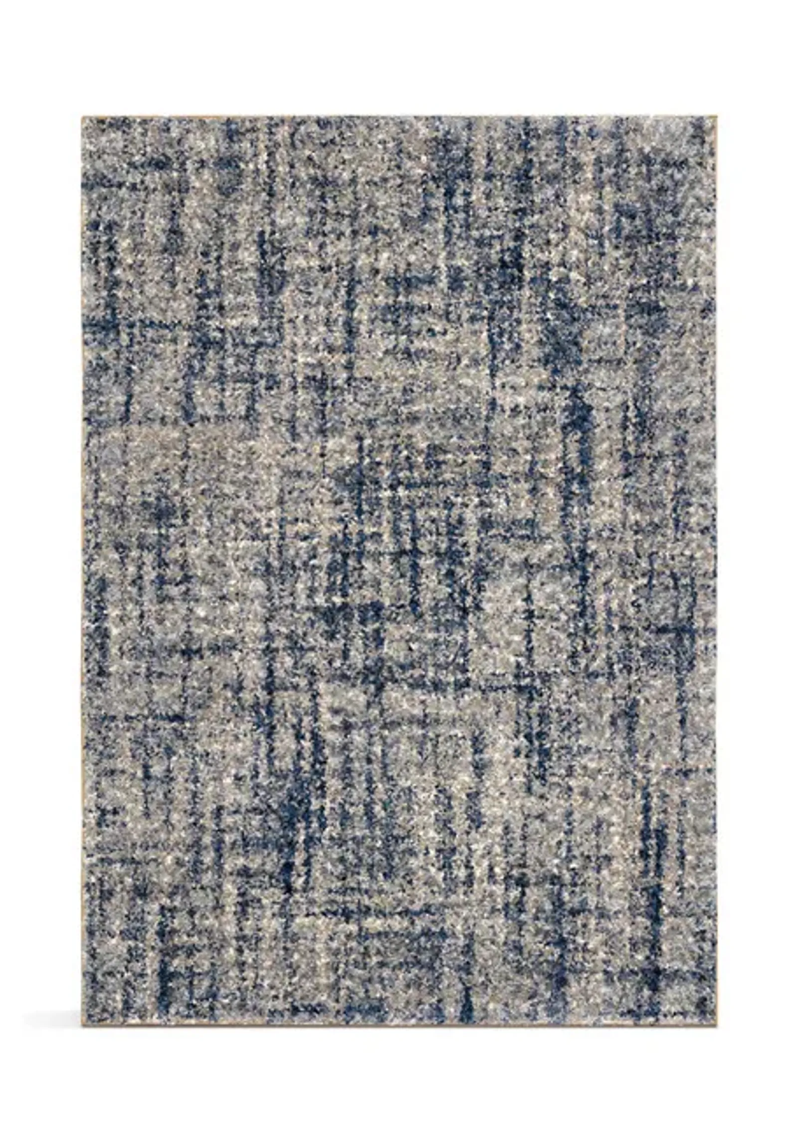 Cotton Tail Cross Thatch Grey Area Rug - 6 7  X 9 8 