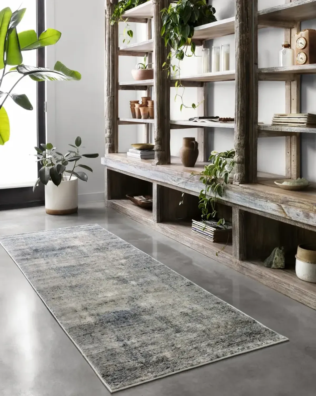 Teagan Denim Slate Area Rug