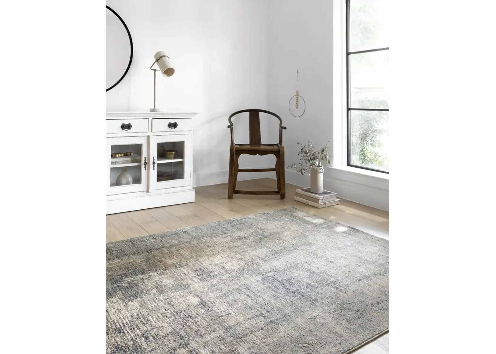 Teagan Denim Slate Area Rug