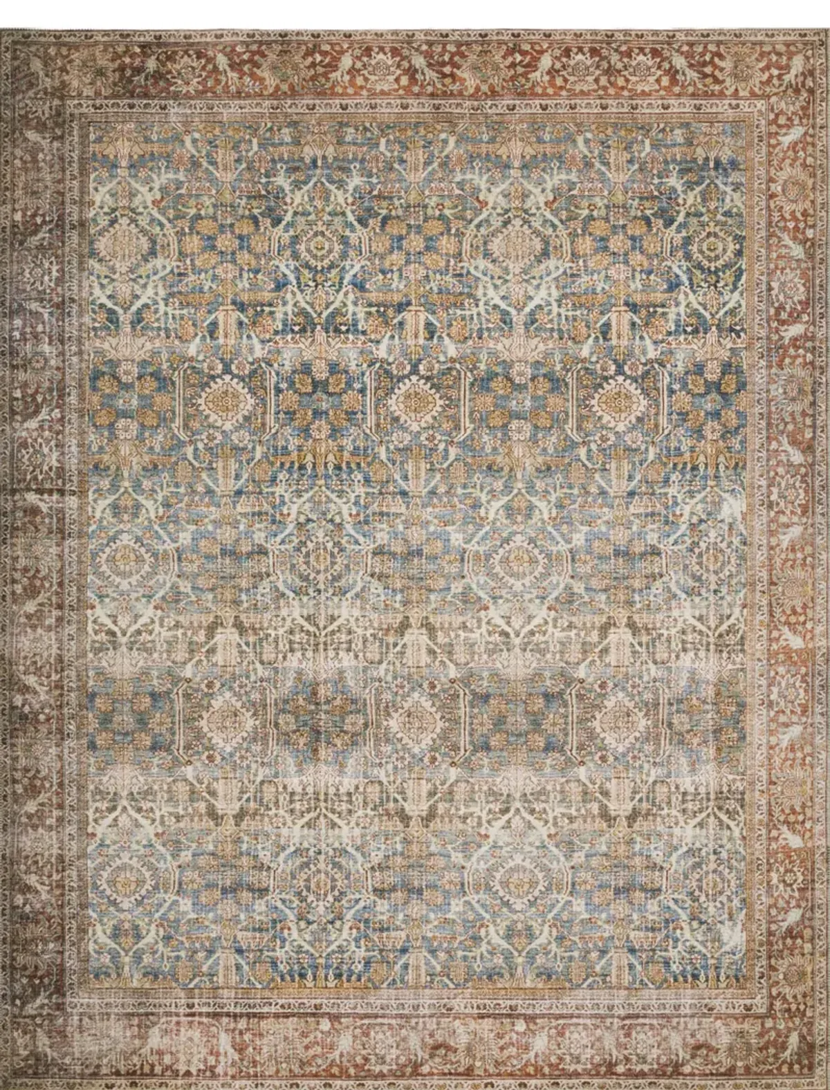 Layla Ocean Rust Area Rug