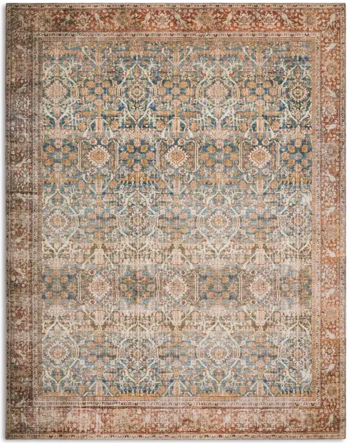 Layla Ocean Rust Area Rug