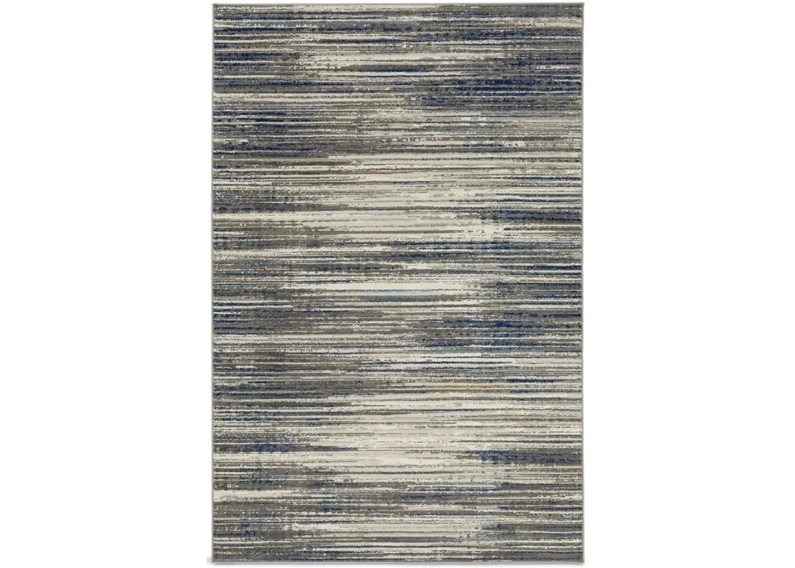 Cleopatra Bell Place Grey Dark Blue Area Rug - 5 3  X 8 0 