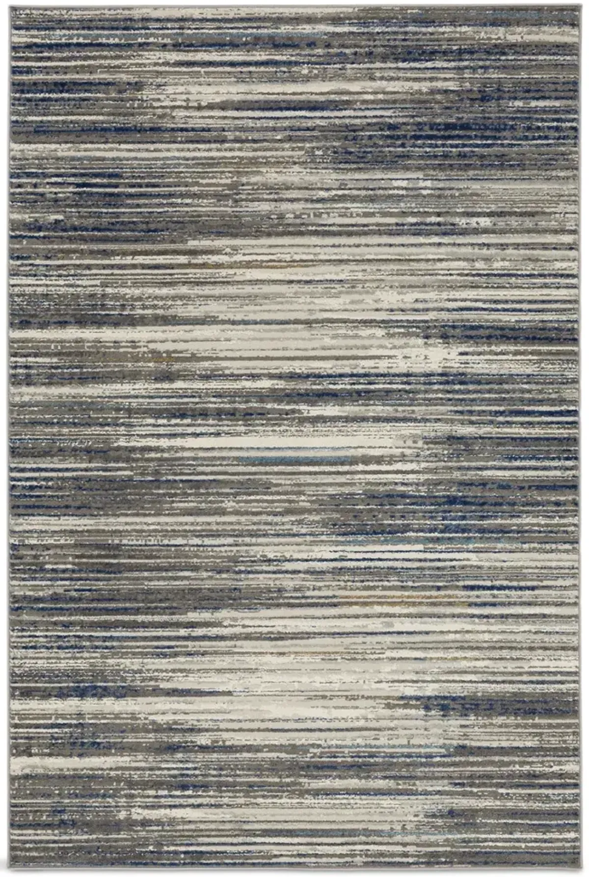 Cleopatra Bell Place Grey Dark Blue Area Rug - 5 3  X 8 0