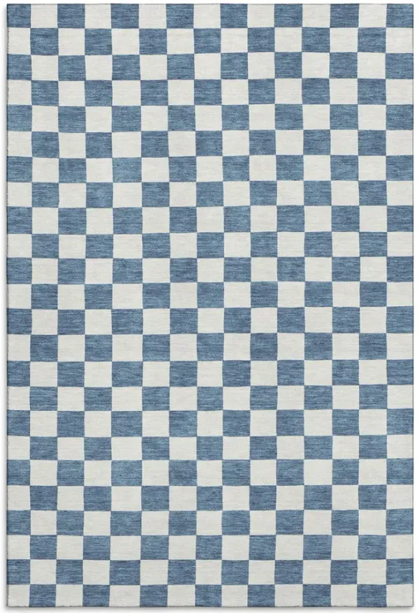 Checkmate Denim Area Rug - 5 0  X 7 6 