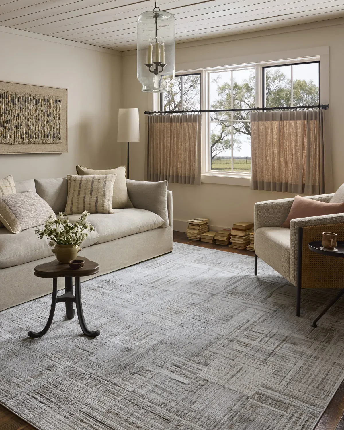 Hollis Pebble Ivory Area Rug - 5 3  X 7 6 