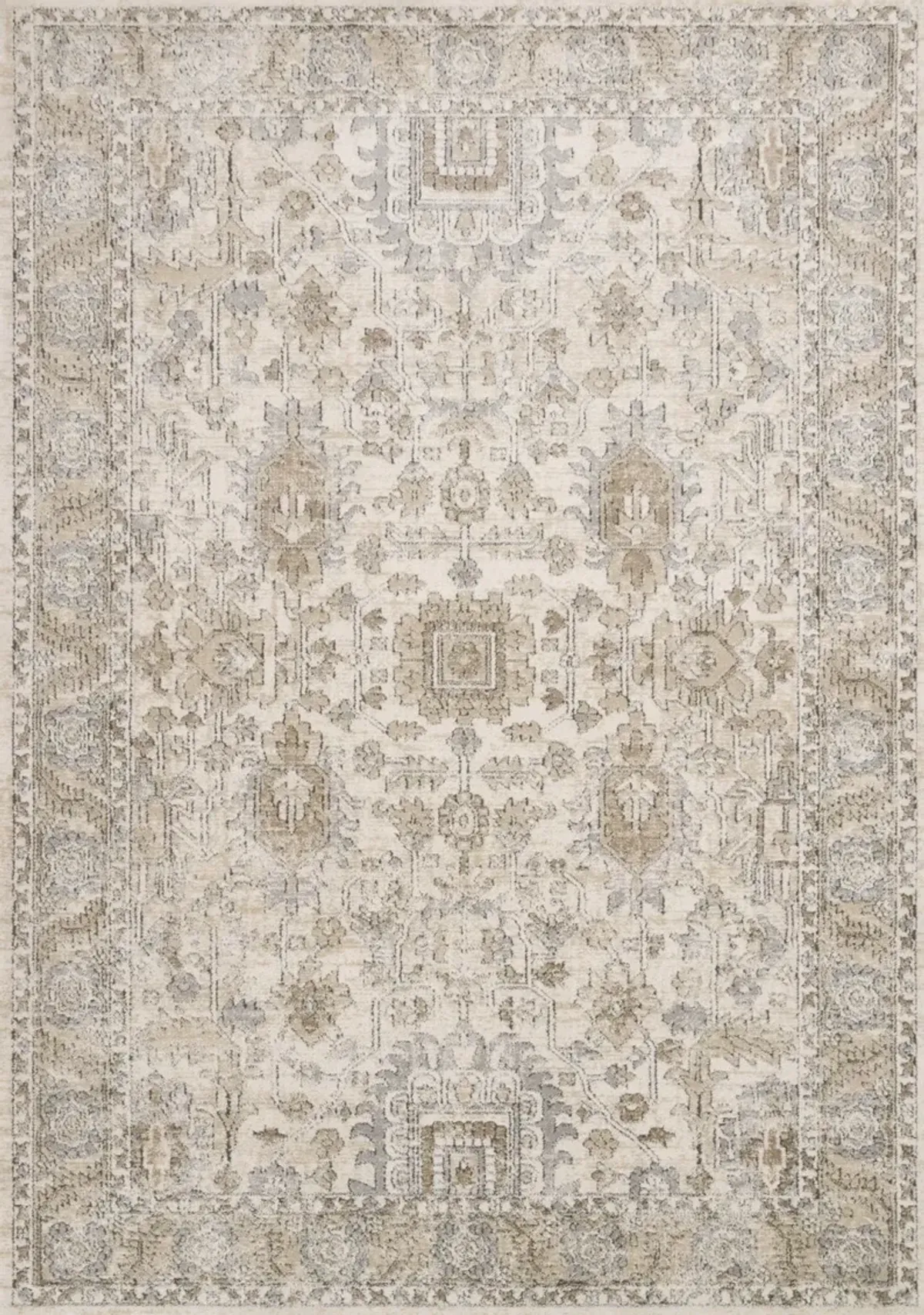 Teagan Ivory Sand Area Rug - 6 7  X 9 2 