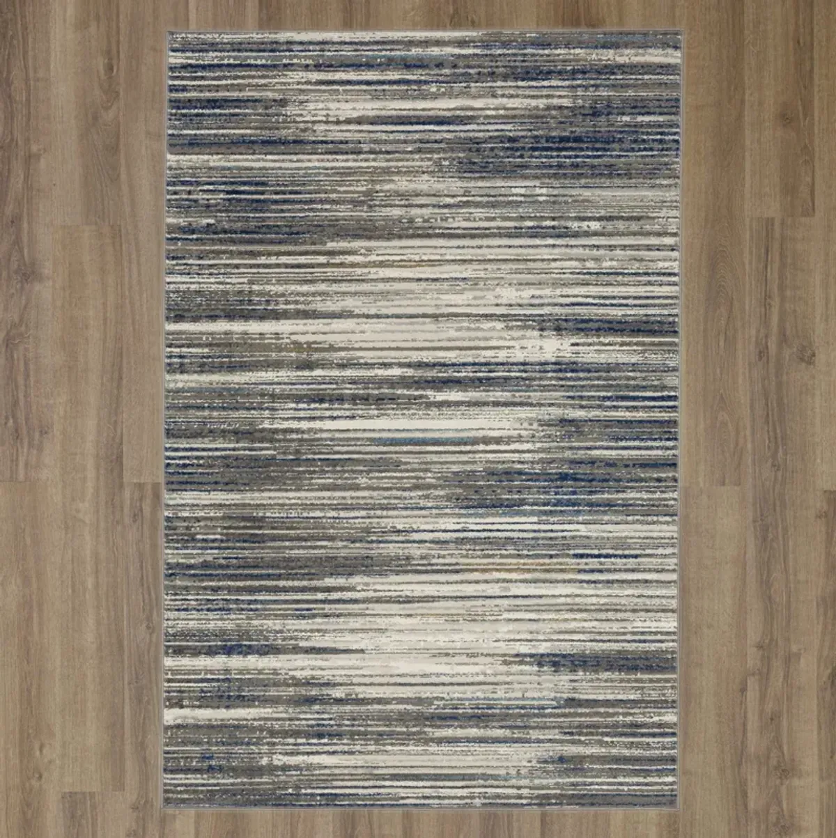 Cleopatra Bell Place Grey Dark Blue Area Rug - 3 11  X 6 0 