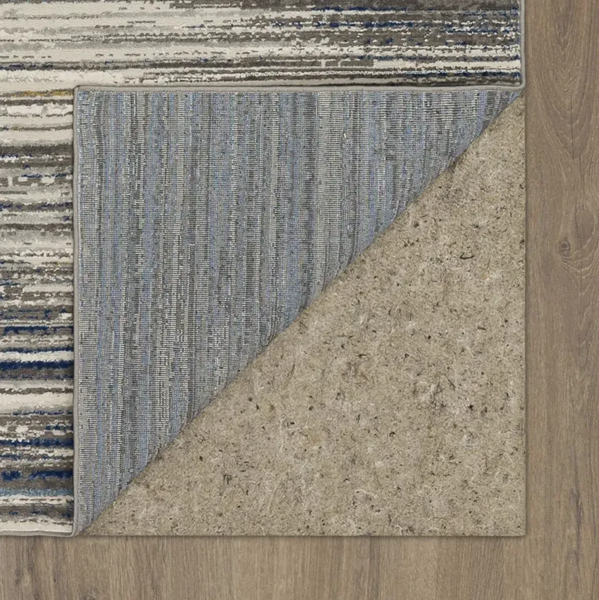 Cleopatra Bell Place Grey Dark Blue Area Rug - 7 10  X 10 0 