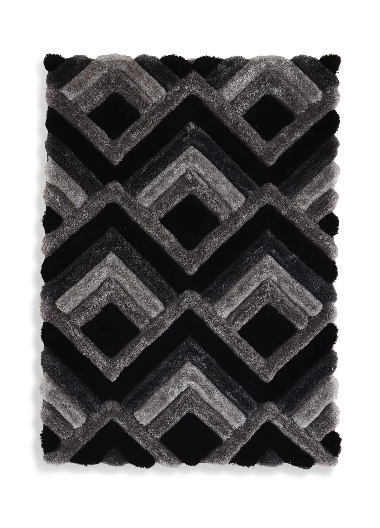 Mateos Grey Black Light Grey - 8 0  X 10 0  Area Rug