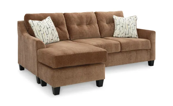 Cora Sofa with Reversible Chaise - Clay