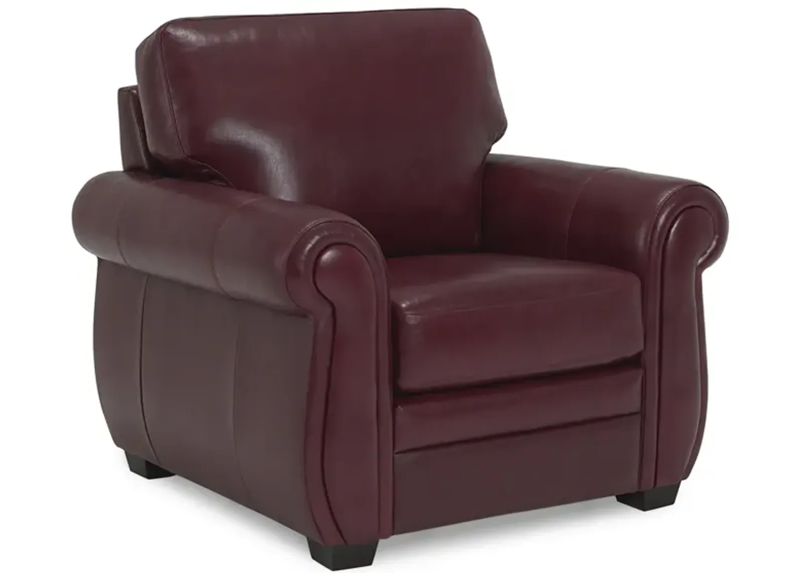 Anza Leather Chair - Garnet