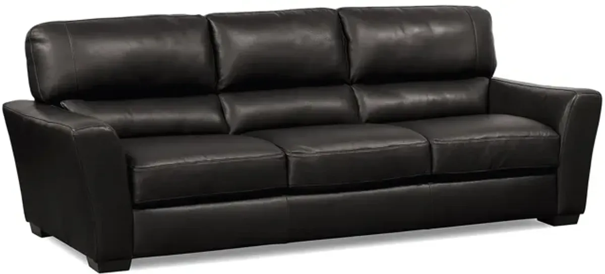 Koda Leather Sofa - Raven