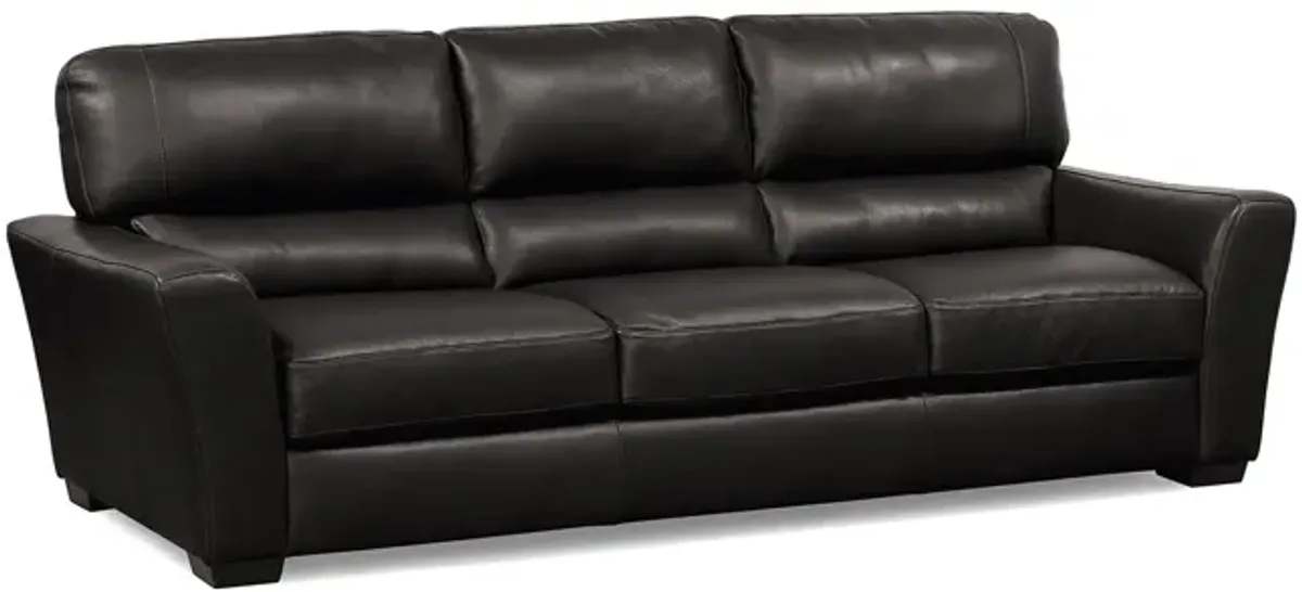 Koda Leather Sofa - Raven