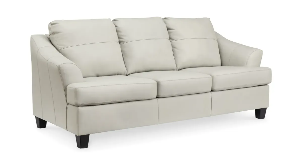 Merida Leather Sofa - Coconut