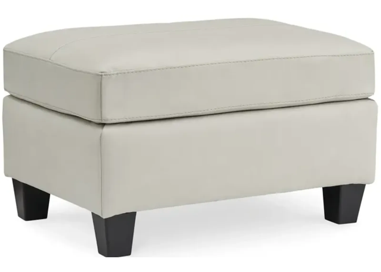 Merida Leather Ottoman - Coconut