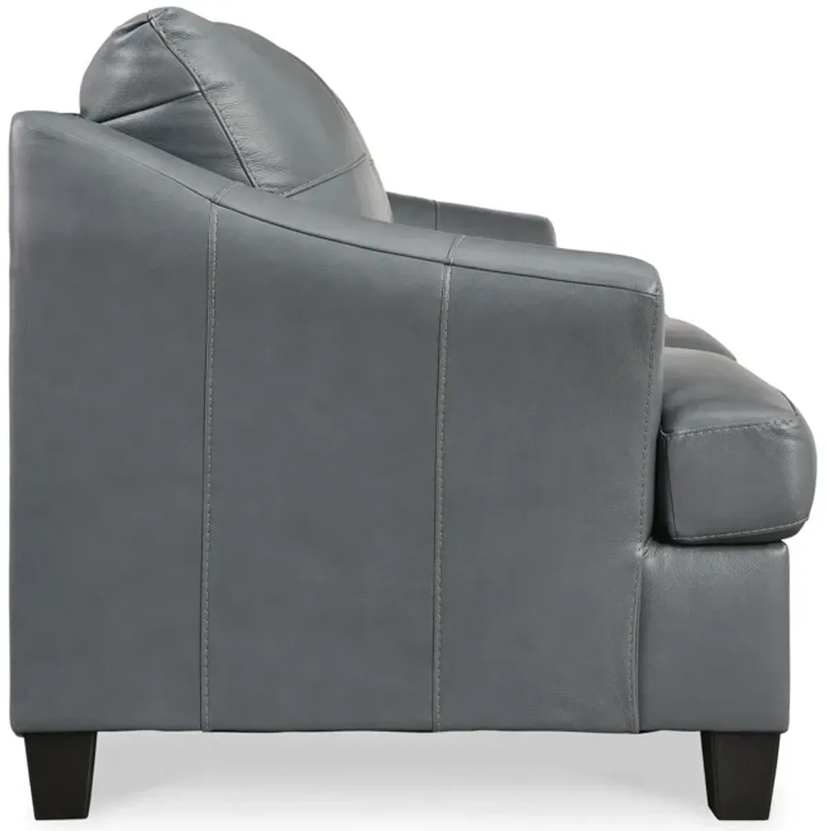 Merida Leather Sofa - Steel