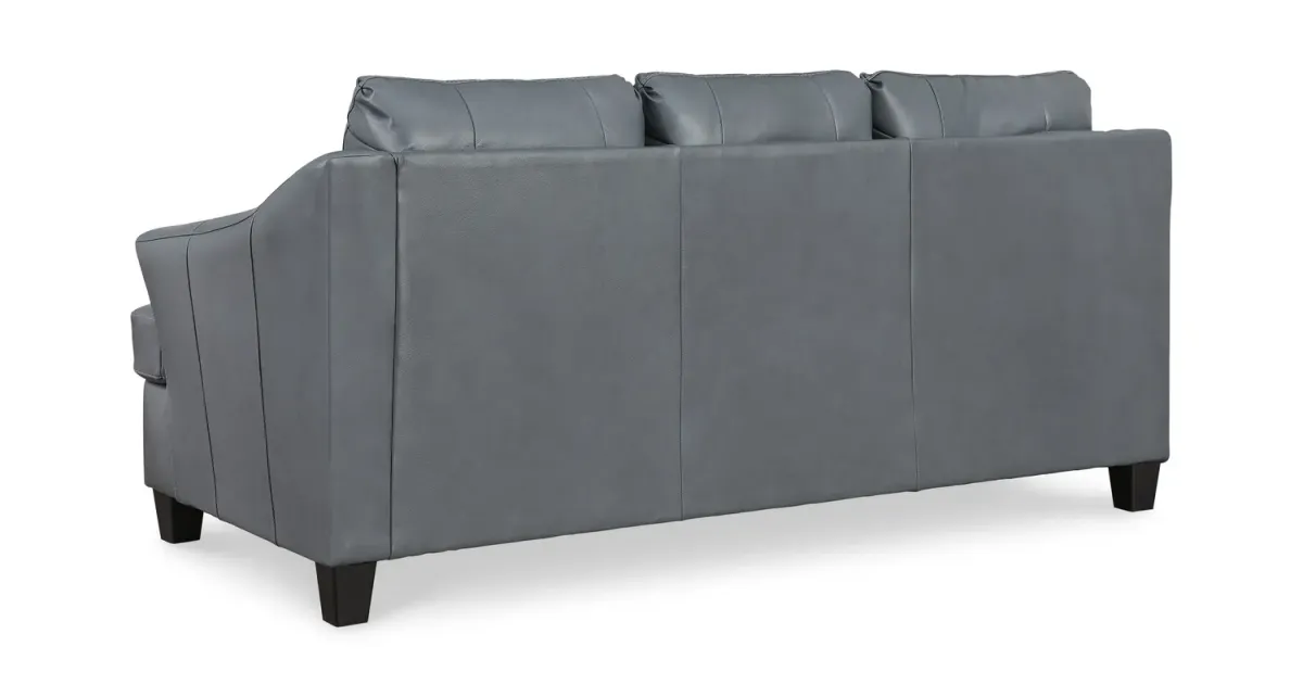 Merida Leather Sofa - Steel