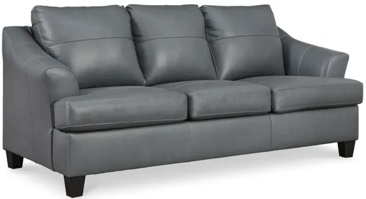 Merida Leather Sofa - Steel