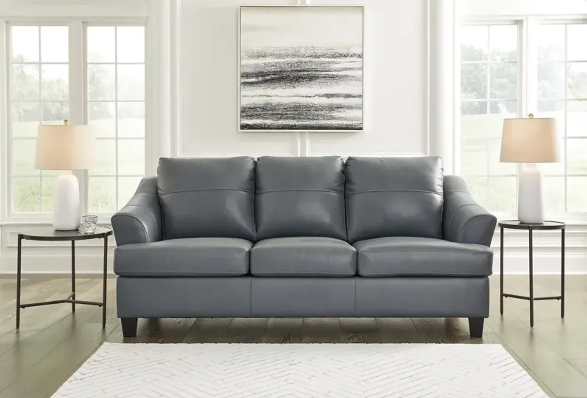 Merida Leather Sofa - Steel