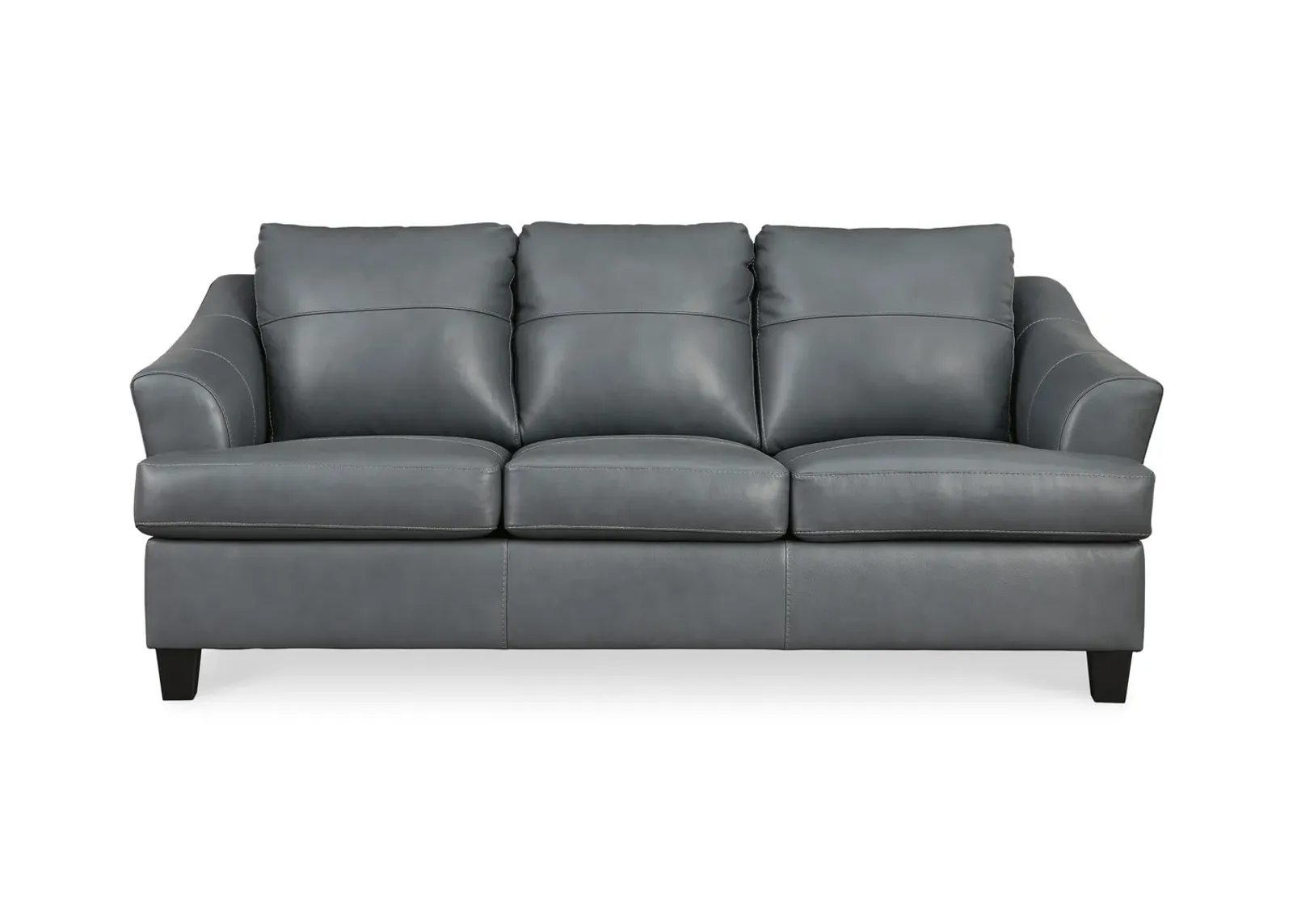 Merida Leather Sofa - Steel