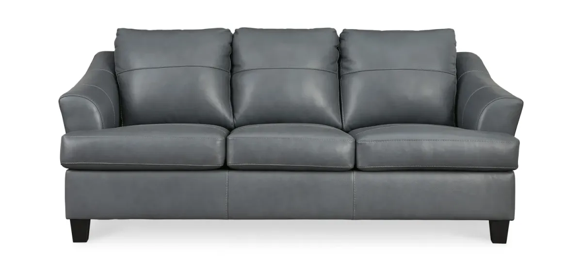 Merida Leather Sofa - Steel