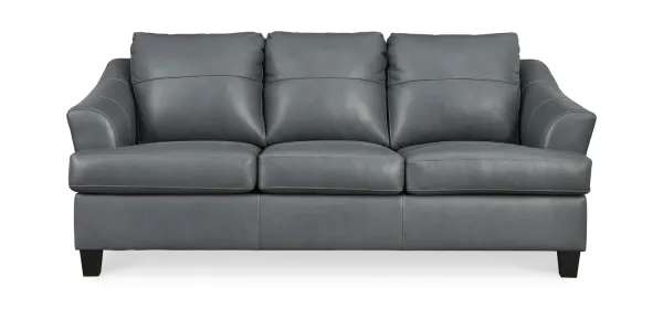 Merida Leather Sofa - Steel