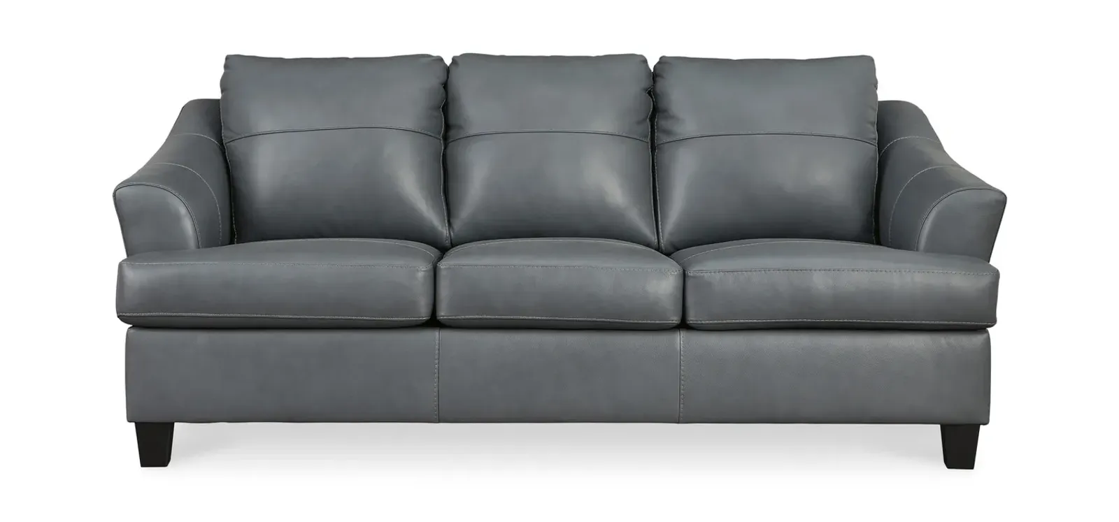 Merida Leather Queen Sleeper Sofa - Steel