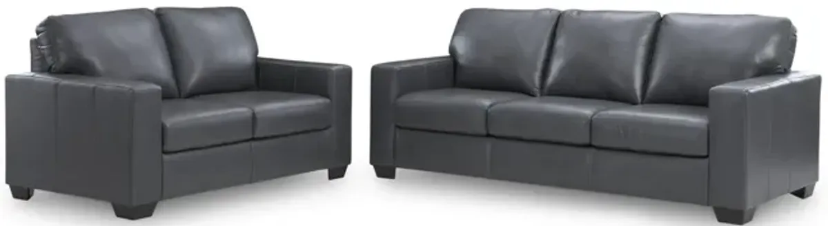 Mulan Leather Sofa - Admiral