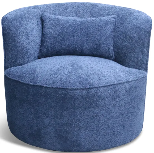 Janette Glider Swivel Chair - Navy