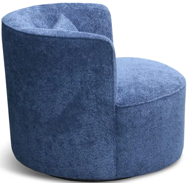 Janette Glider Swivel Chair - Navy