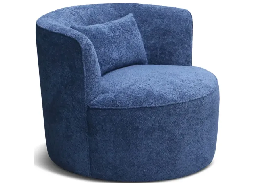 Janette Glider Swivel Chair - Navy