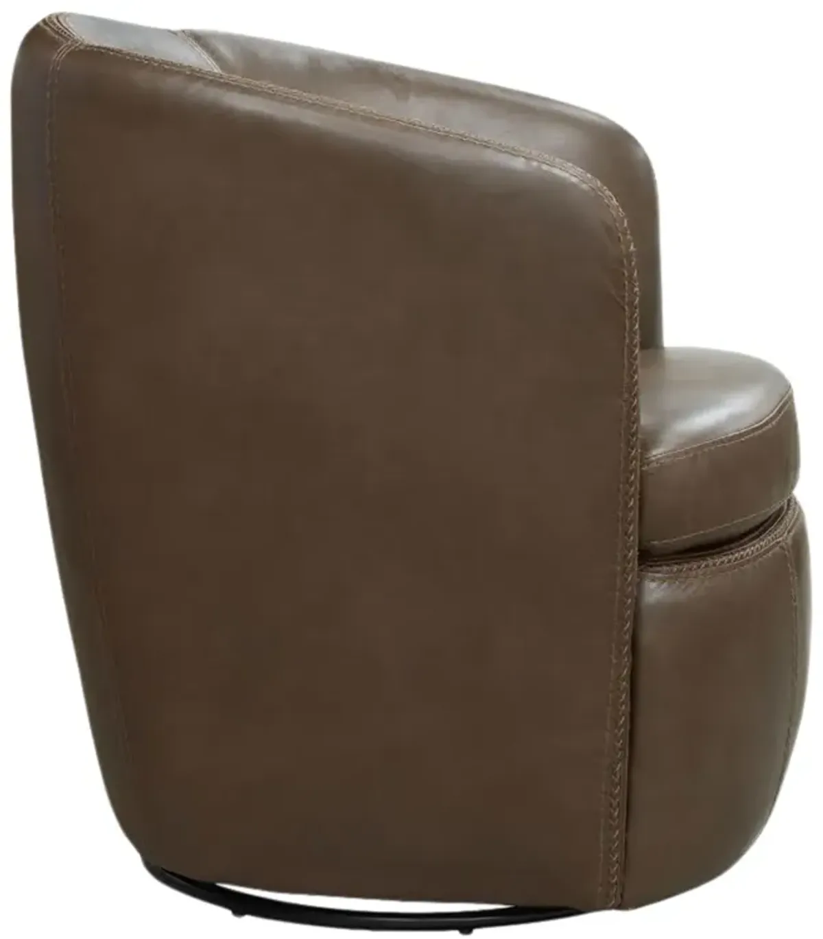 Kellen Leather Swivel Chair - Brown