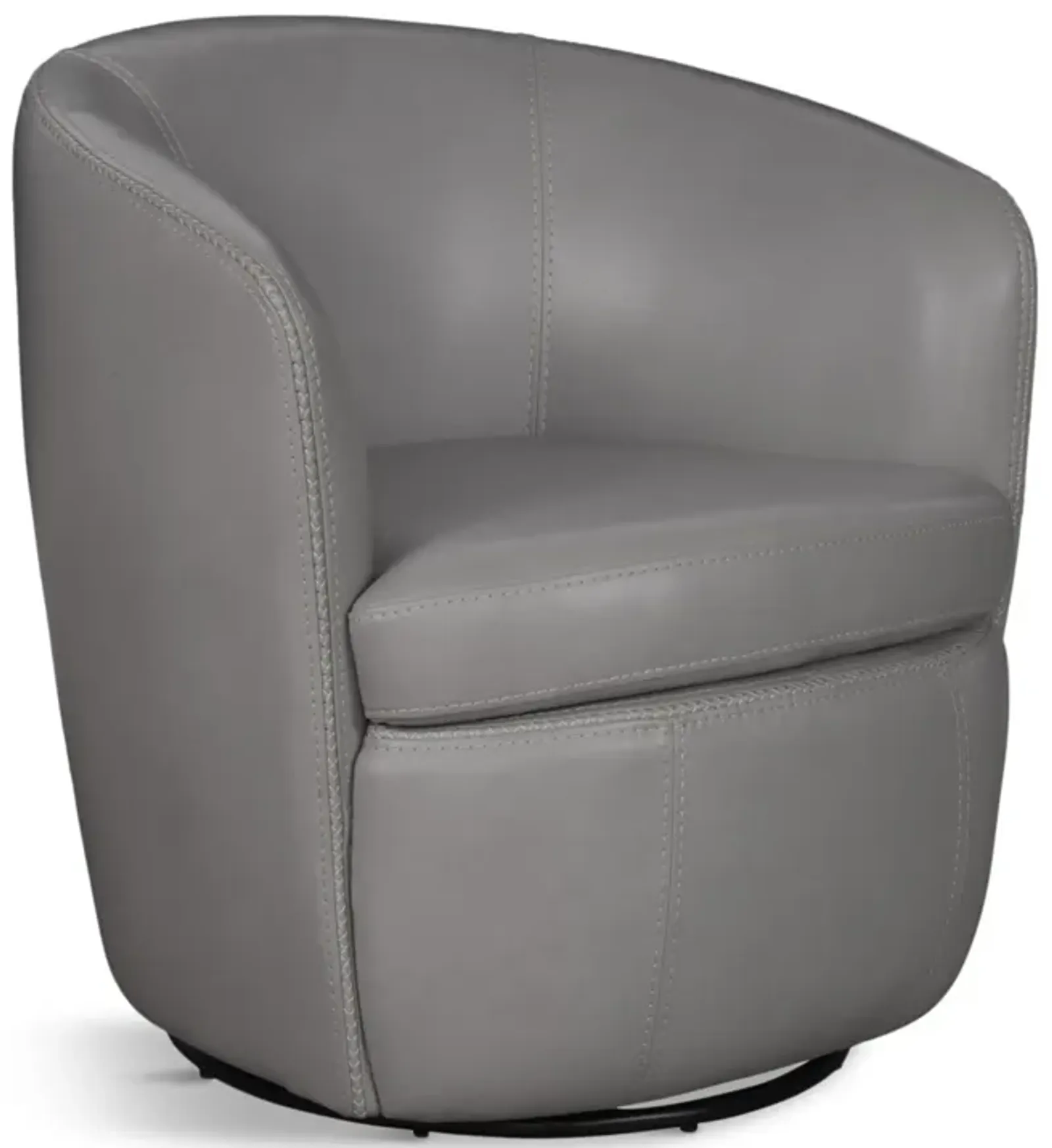 Kellen Leather Swivel Chair - Ice