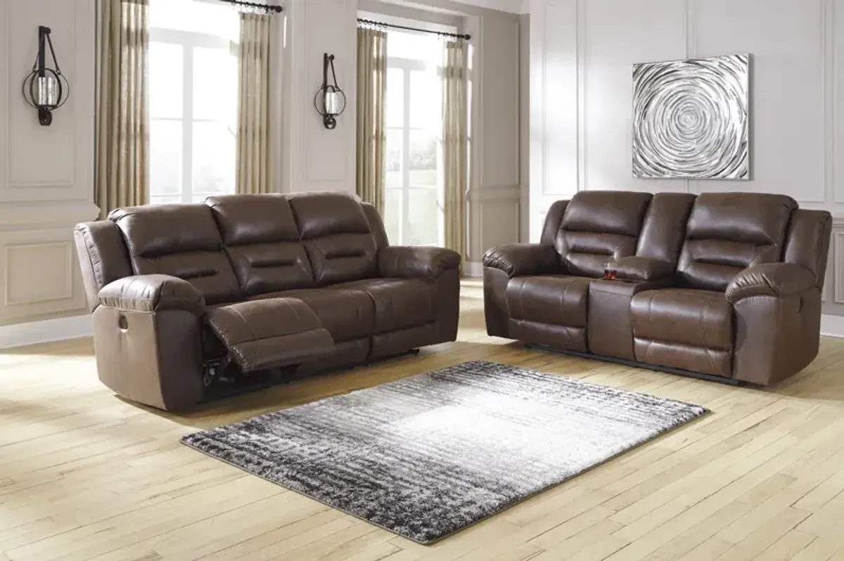 Ramsey Power Reclining Sofa - Chocolate