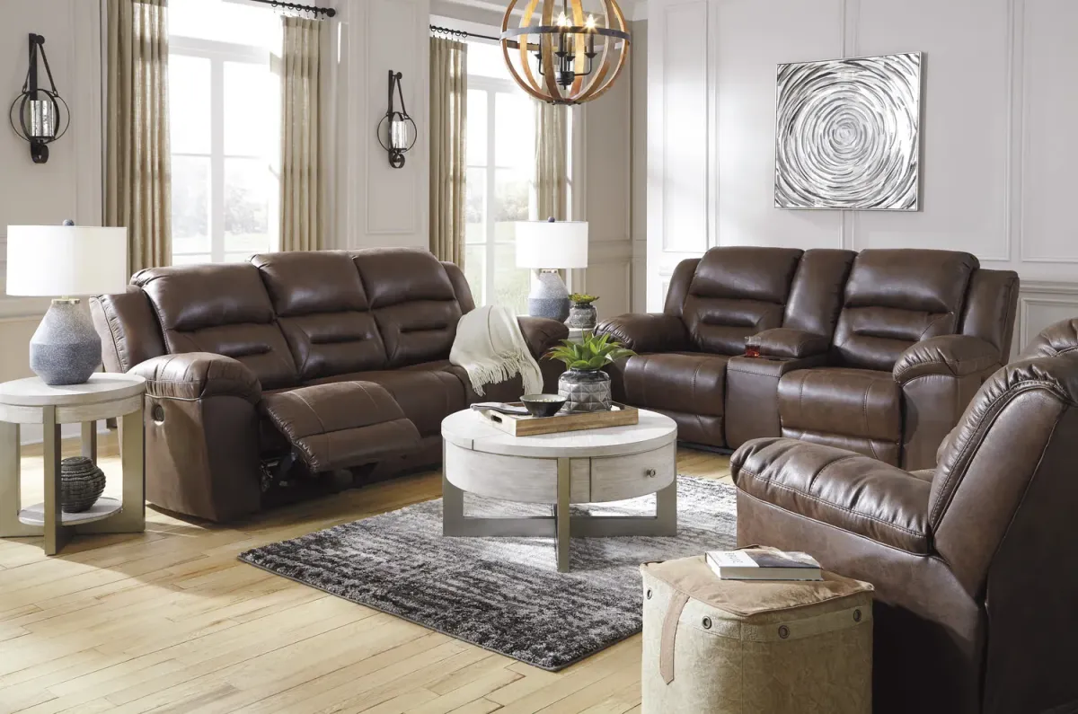 Ramsey Power Reclining Sofa - Chocolate