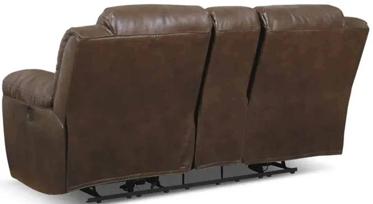 Ramsey Power Reclining Loveseat With Console - Chocolate