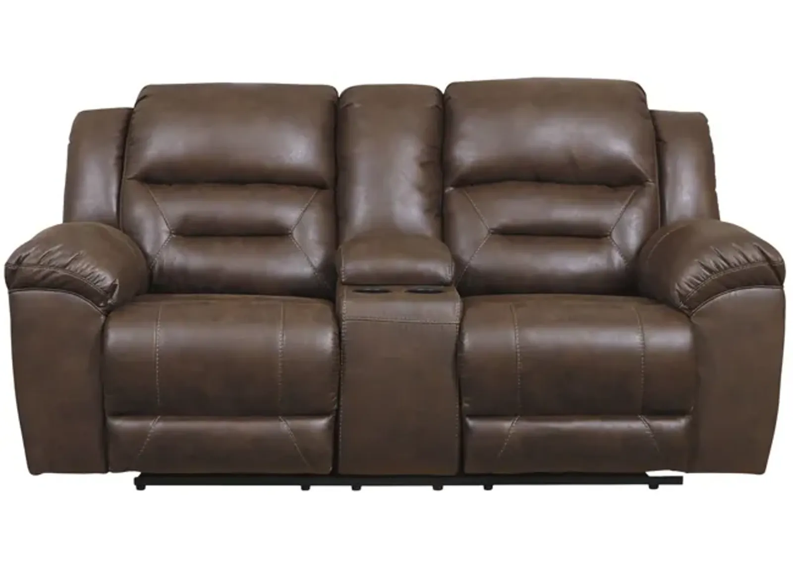 Ramsey Power Reclining Loveseat With Console - Chocolate