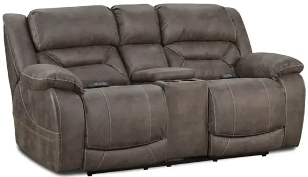 Lonestar Power Reclining Loveseat with Console