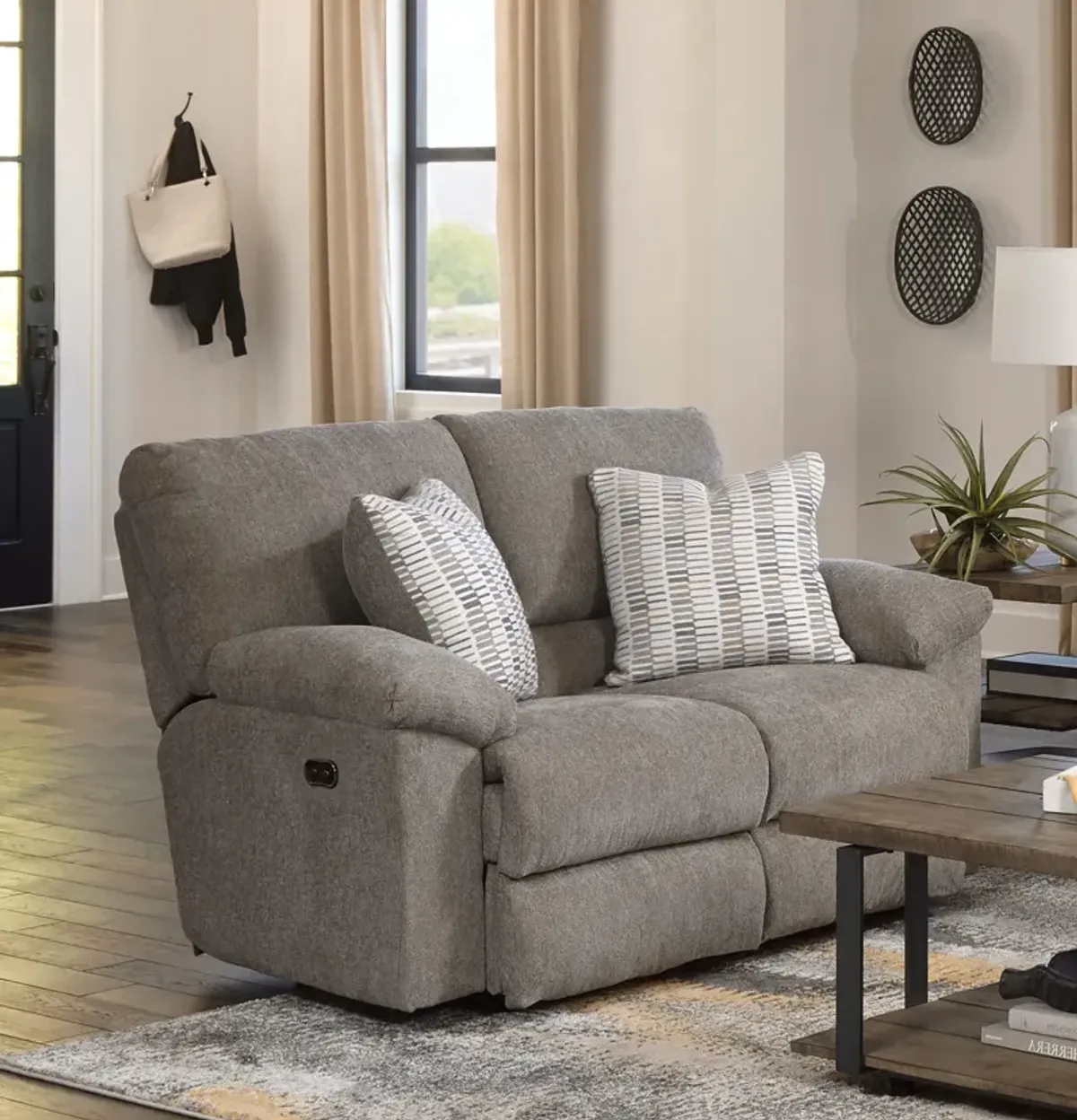 Reese Reclining Sofa - Pewter