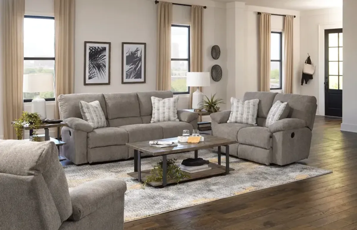 Reese Reclining Sofa - Pewter