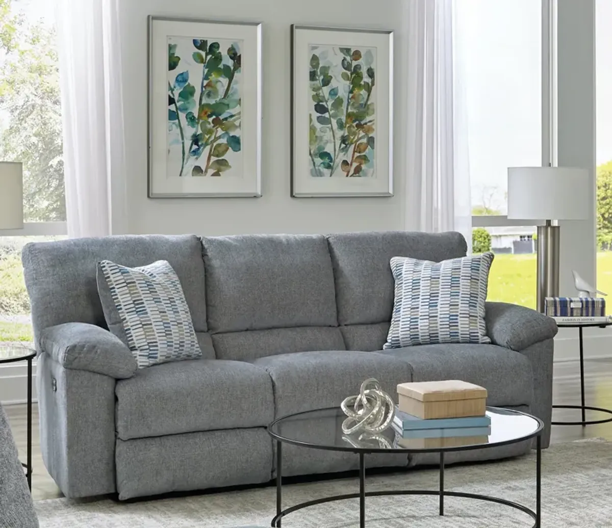 Reese Power Reclining Sofa - Stonewash