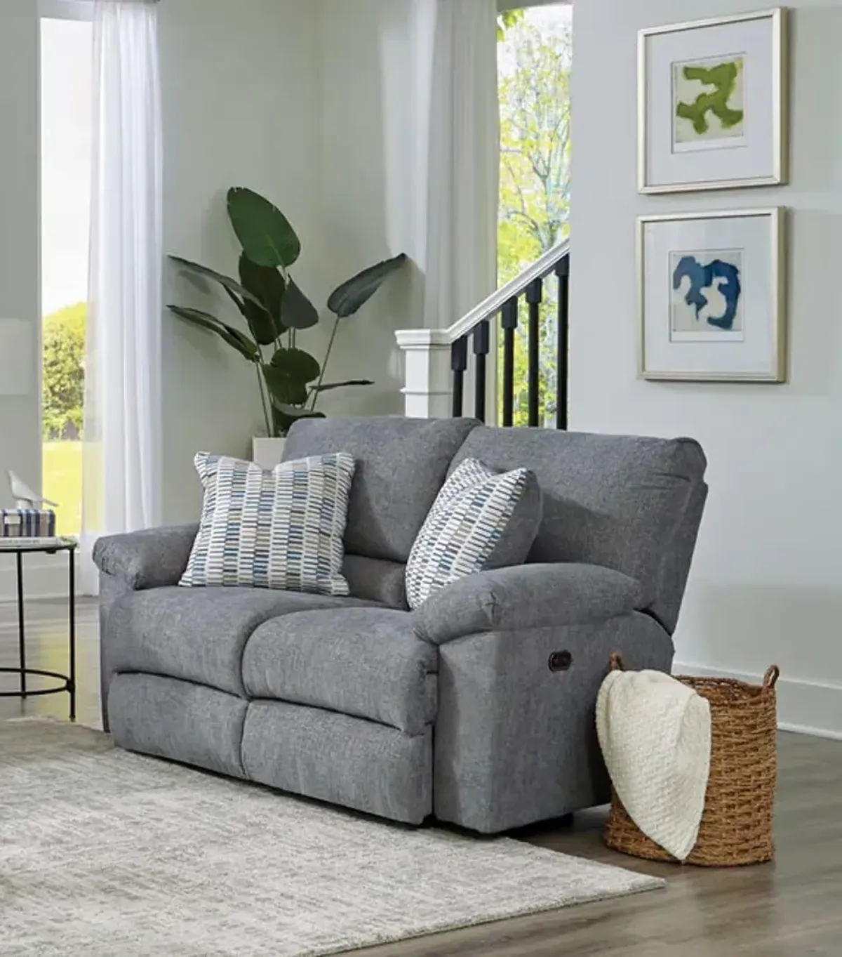 Reese Power Reclining Loveseat - Stonewash