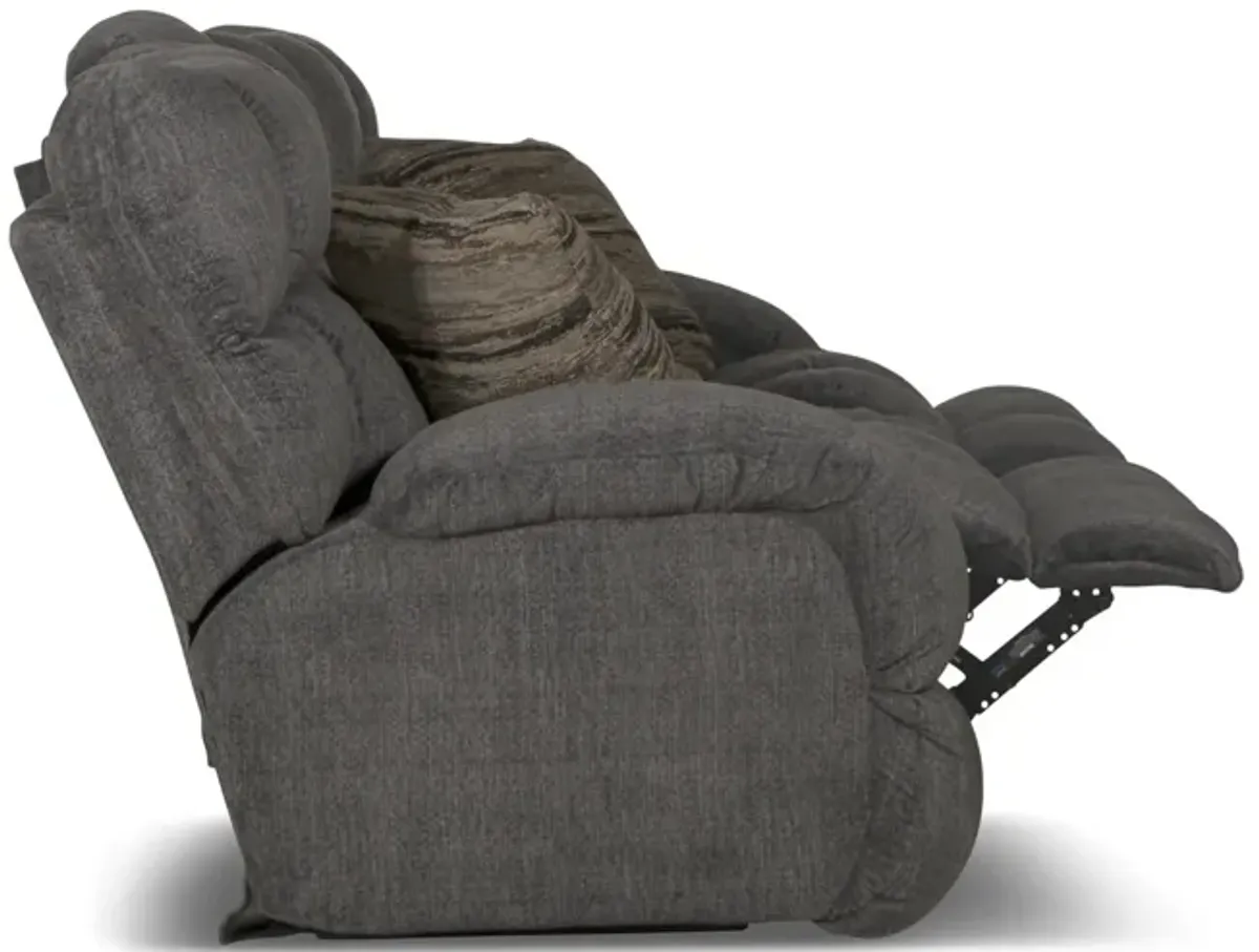 Daphne Reclining Loveseat with Console - Granite