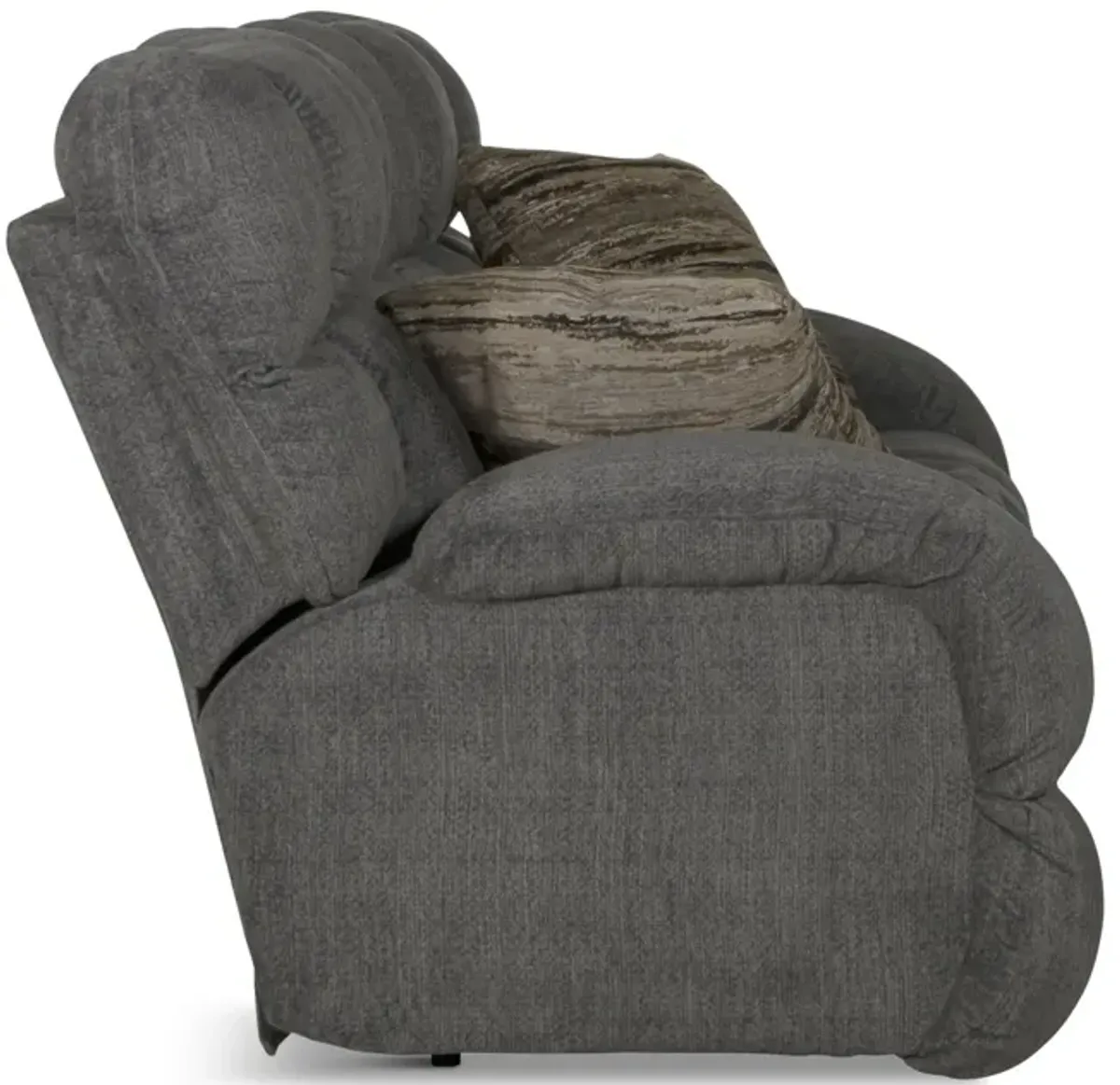 Daphne Reclining Loveseat with Console - Granite