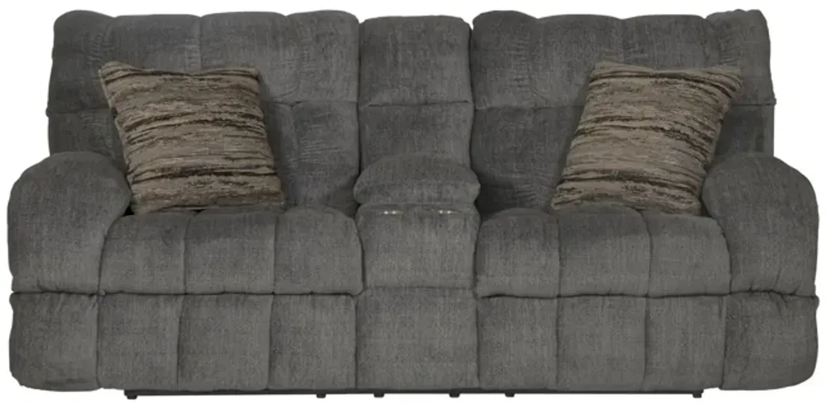 Daphne Power Reclining Loveseat with Console - Granite