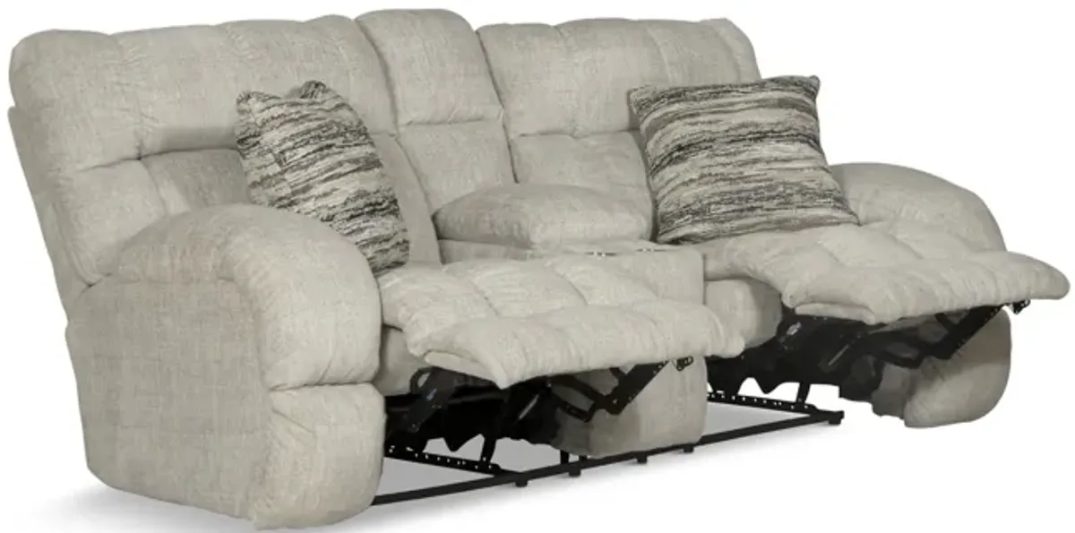 Daphne Reclining Loveseat with Console - Buff