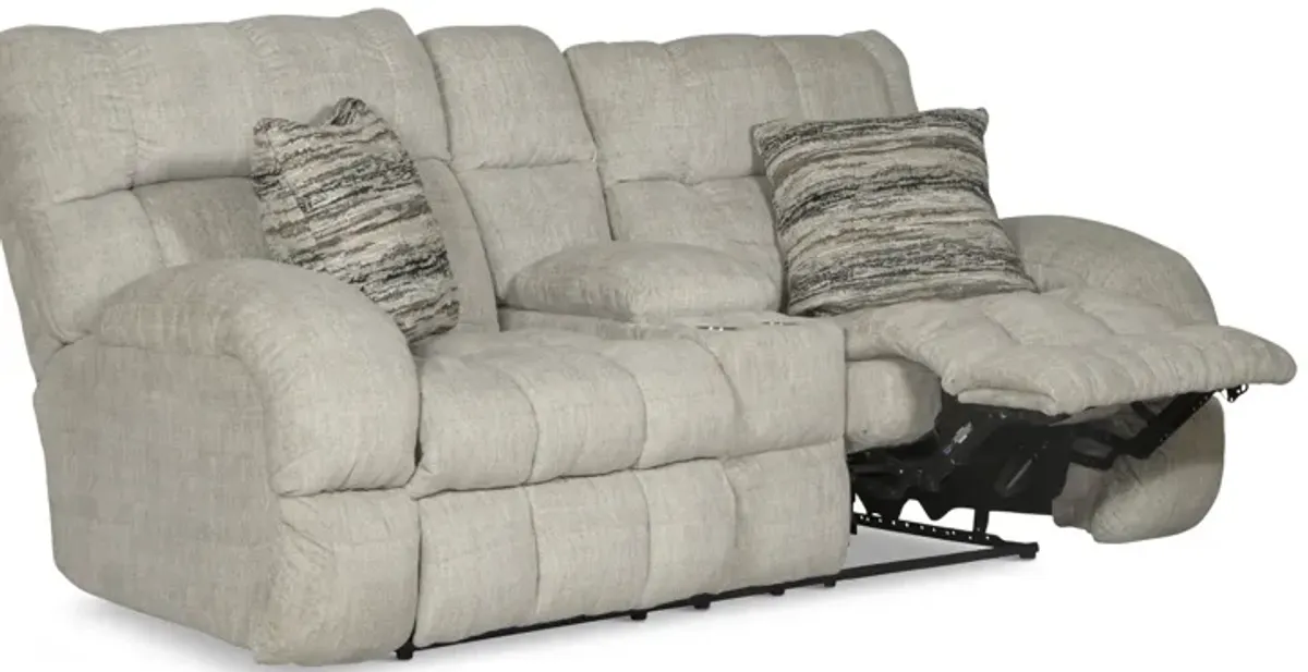 Daphne Reclining Loveseat with Console - Buff