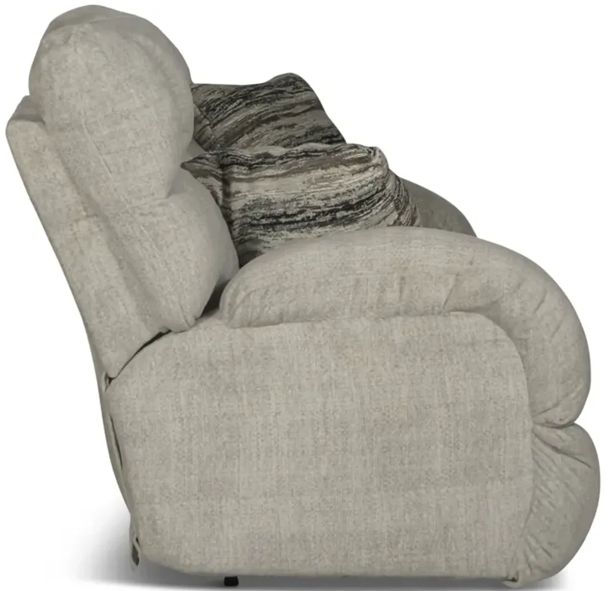 Daphne Reclining Loveseat with Console - Buff