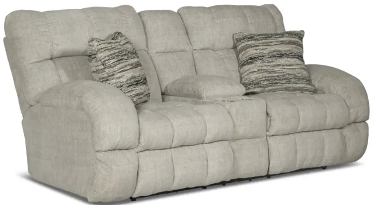 Daphne Reclining Loveseat with Console - Buff