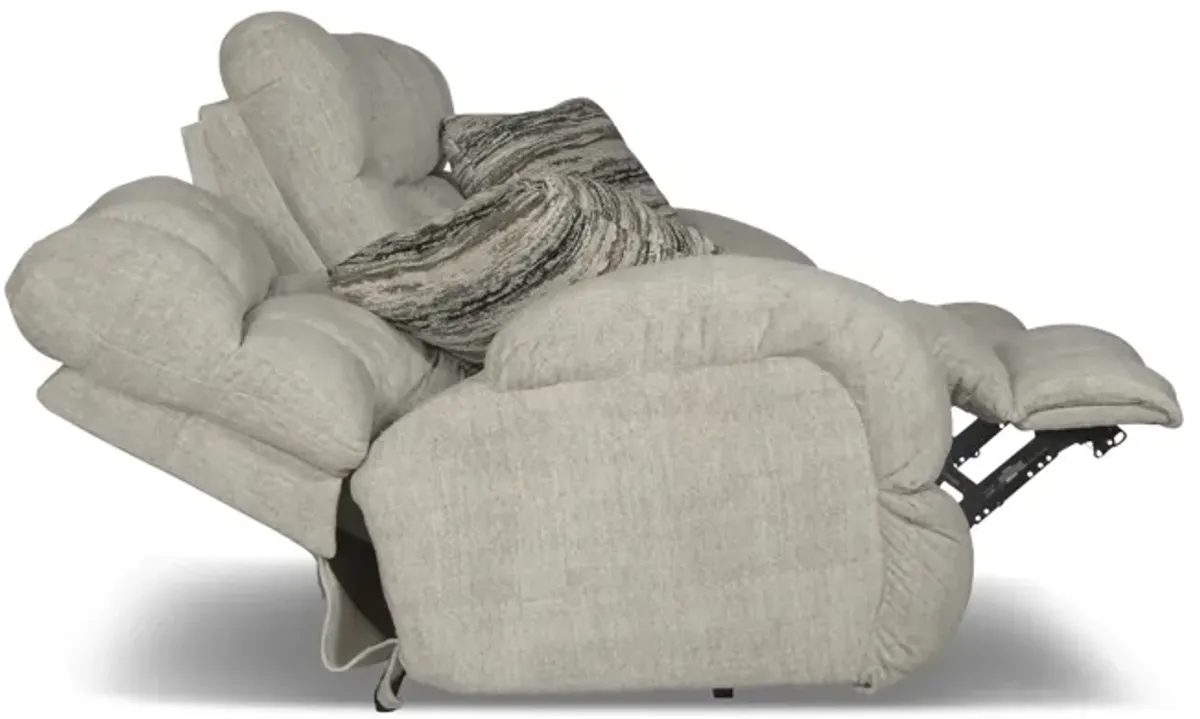 Daphne Reclining Loveseat with Console - Buff